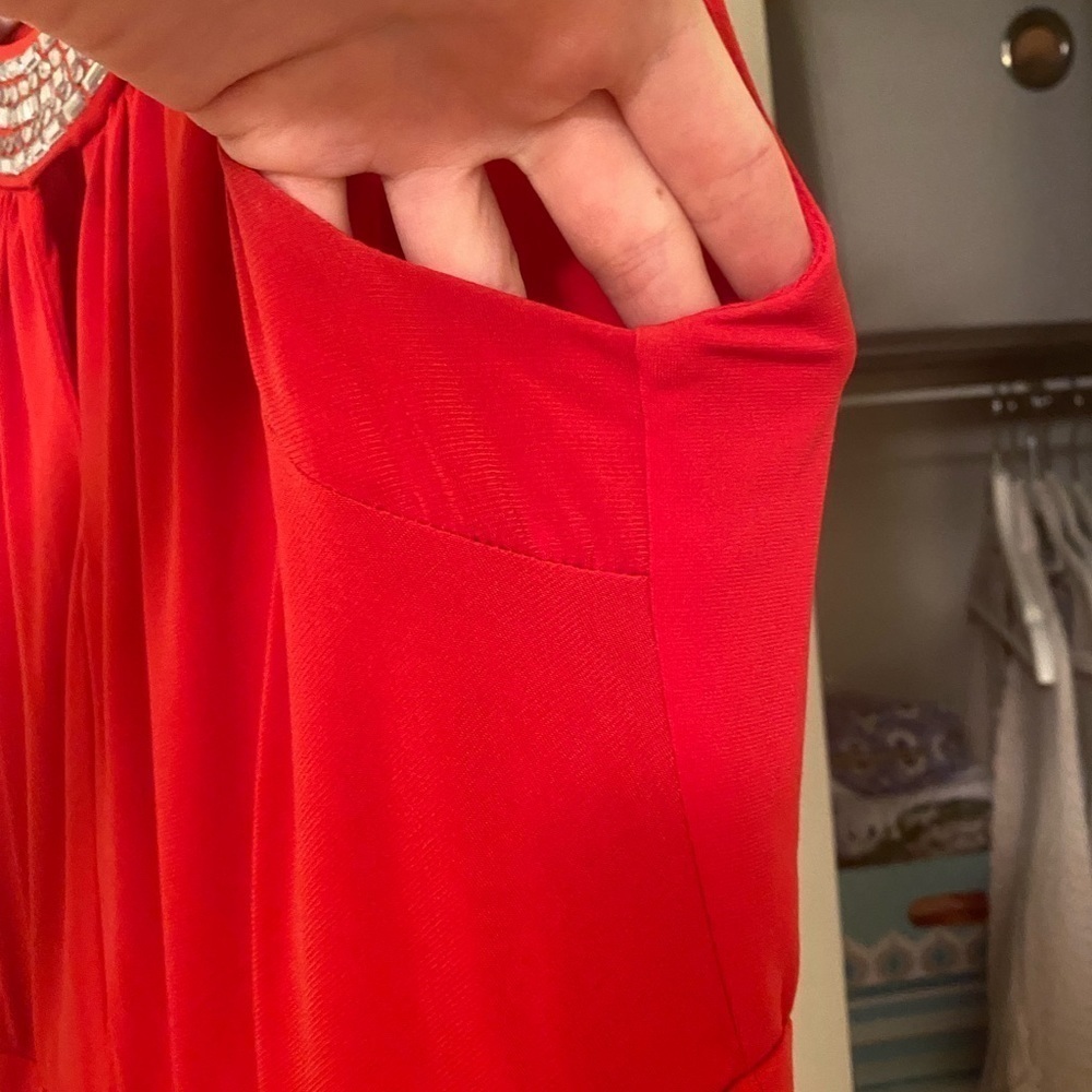 Karina Red Maxi Dress - Picture 4 of 16